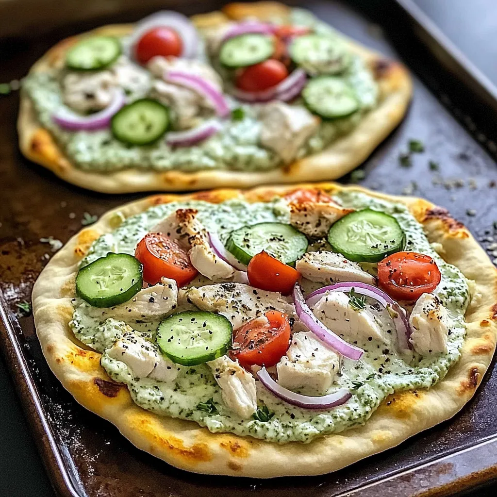 Tzatziki Chicken Pizza