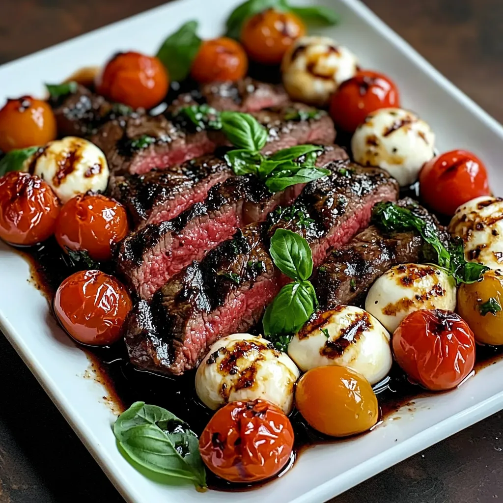 Balsamic Caprese Grilled Flank Steak