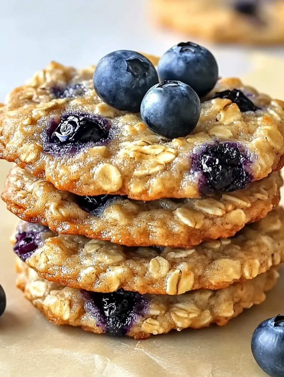 Banana Blueberry Oatmeal Breakfast Cookies