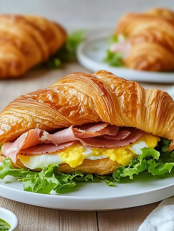 Maple Mustard Croissant Breakfast Sandwich