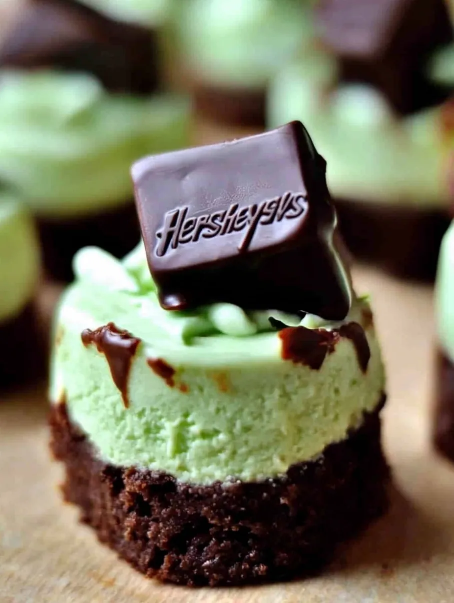 Andes Mint Mini Cheesecakes