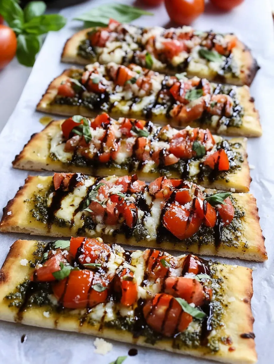 The Best Bruschetta Flatbread Pizza