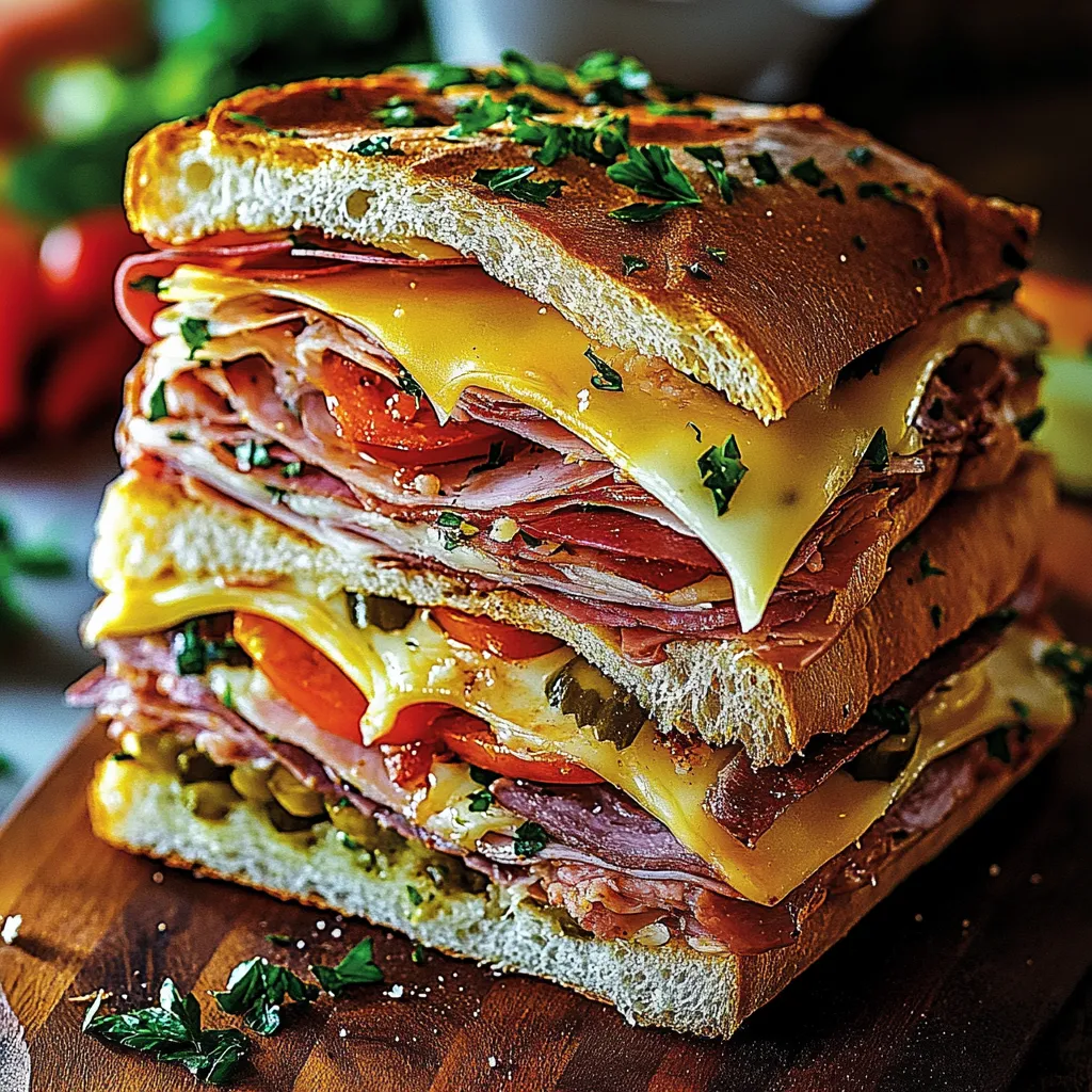 The Classic Italian Muffuletta Sandwich