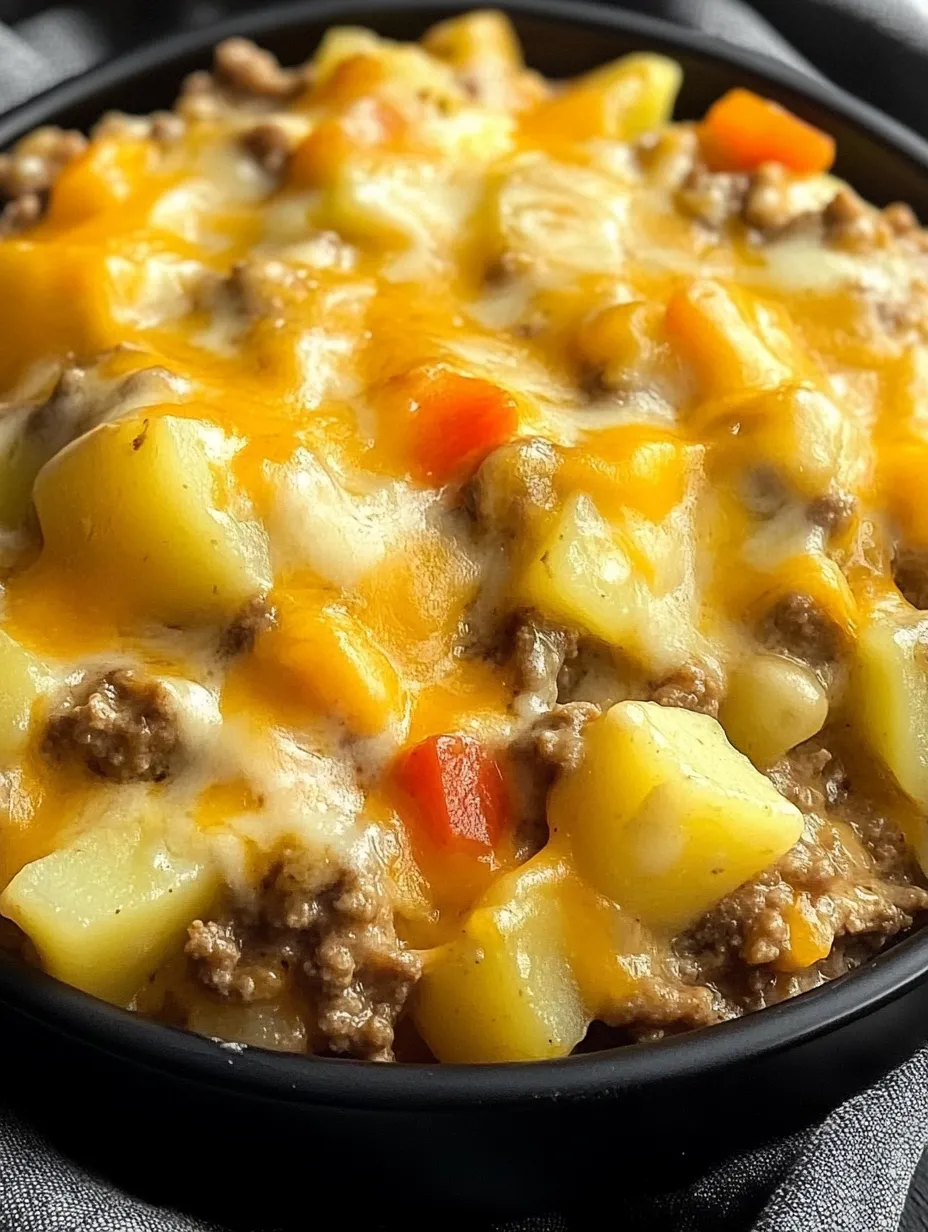 Cheesy Ground Beef & Potato Casserole
