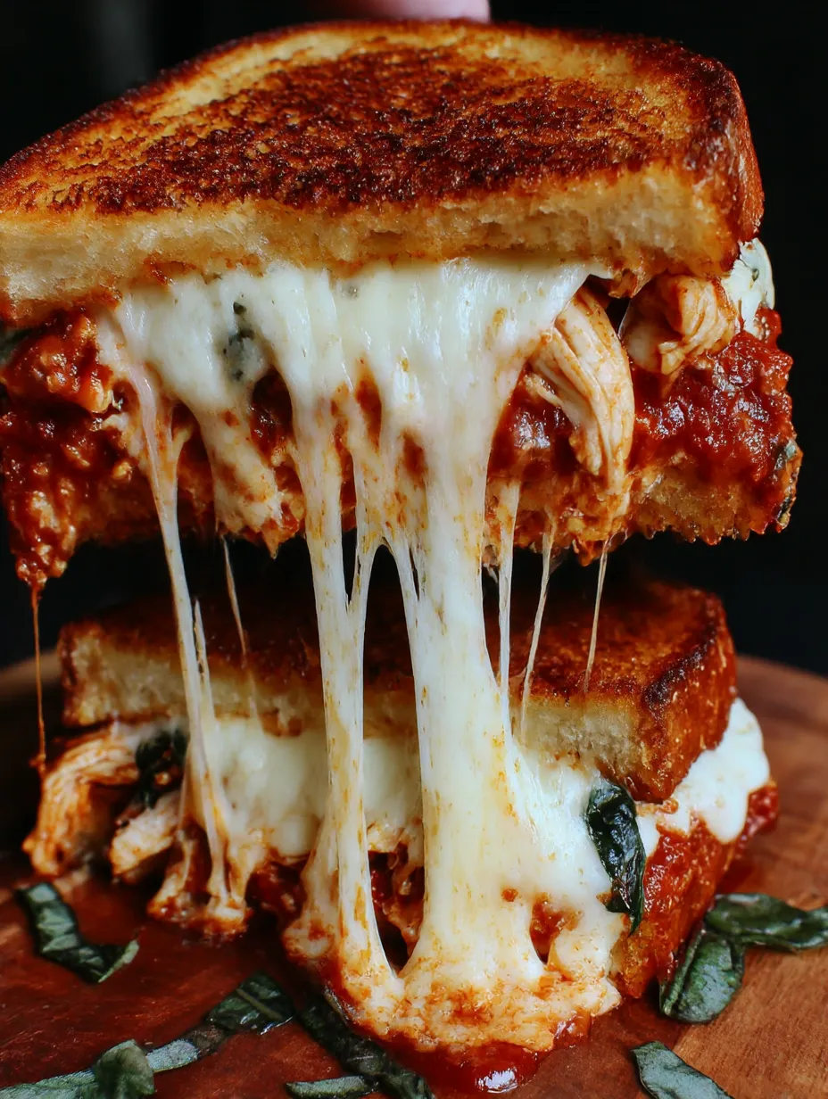 Lazy Chicken Parmesan Grilled Cheese