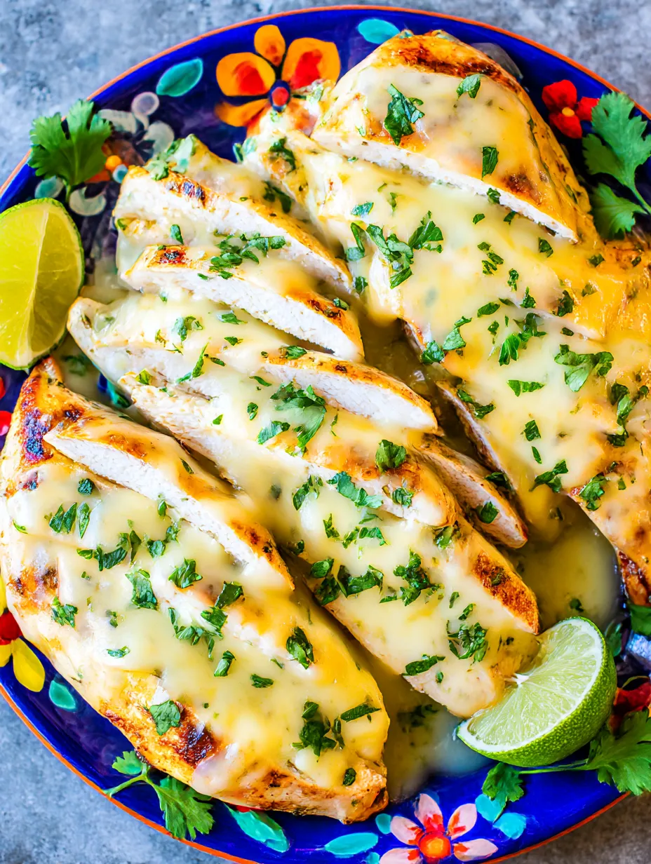 Grilled Salsa Verde Chicken with Pepper Jack