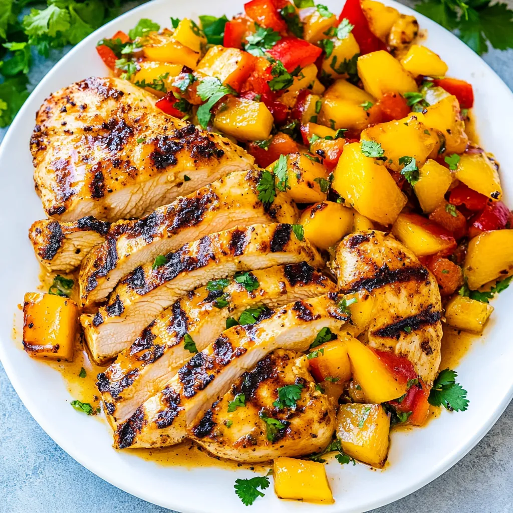 Grilled Mango Pineapple Chicken