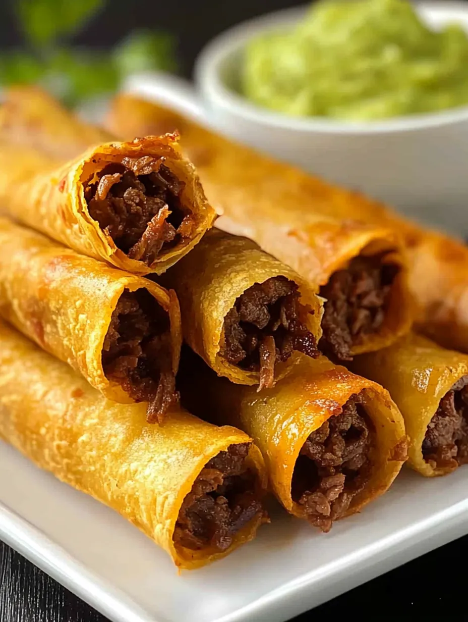 Shredded Beef Taquitos {Easy, Healthier, Baked Taquitos}