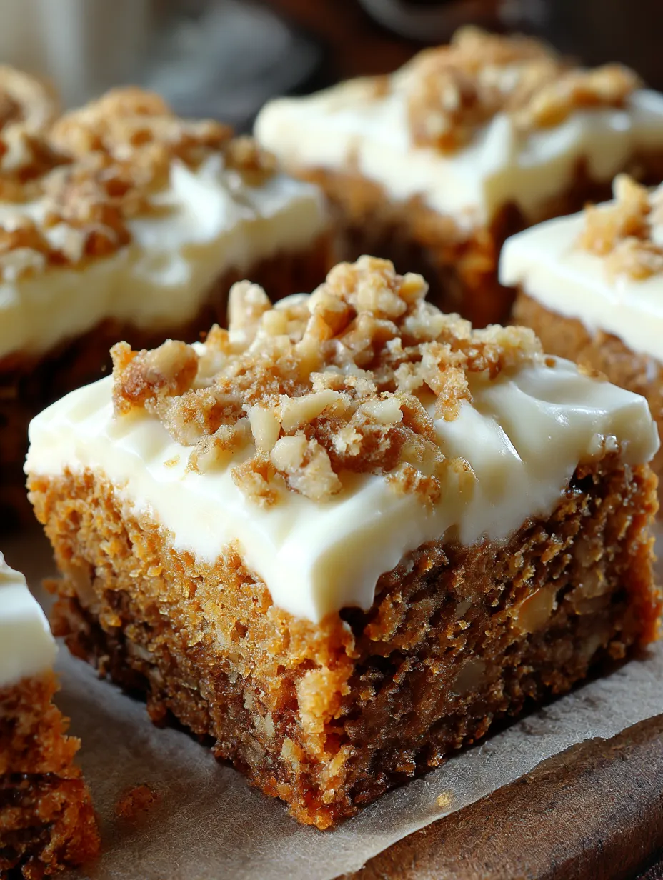 Decadent Carrot Cake Bars with Cream Cheese Frosting