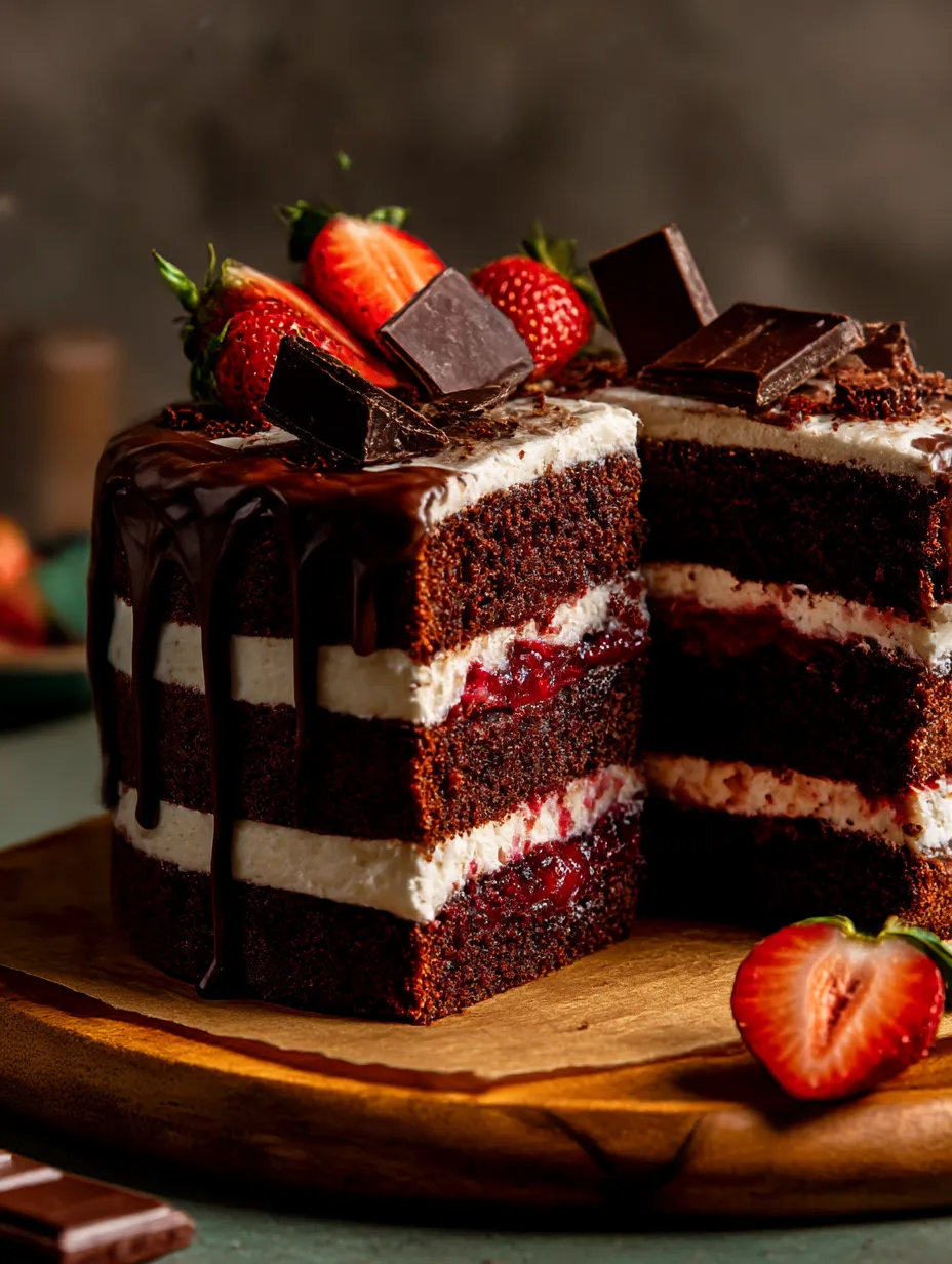 Chocolate Strawberry Cake