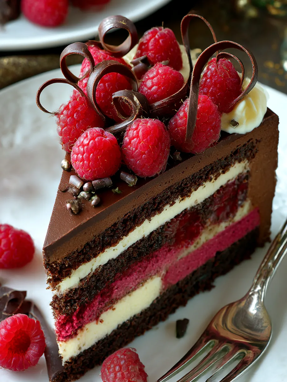 Chocolate Raspberry Mousse Cake