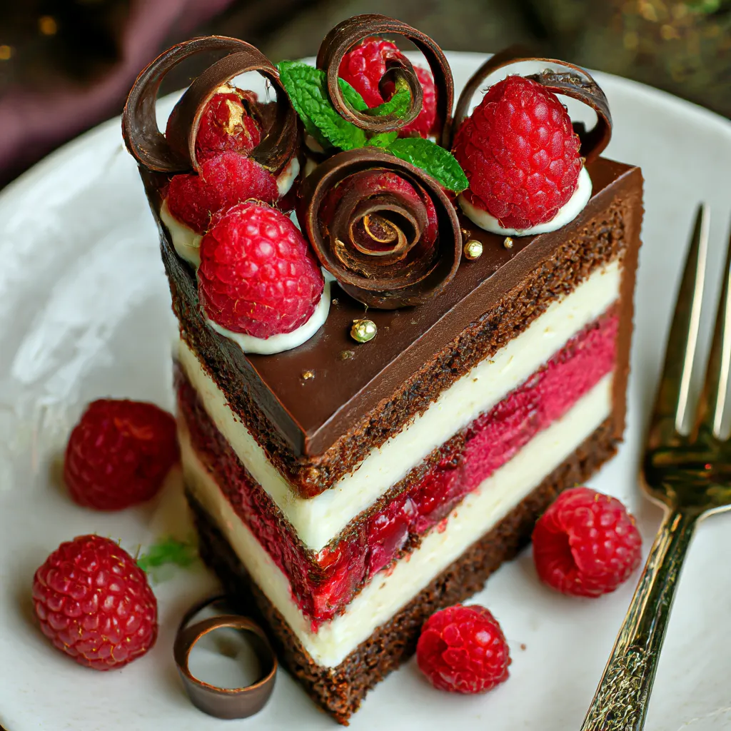 Chocolate Raspberry Mousse Cake