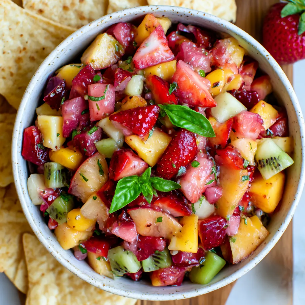 Fruit Salsa with Cinnamon Chips