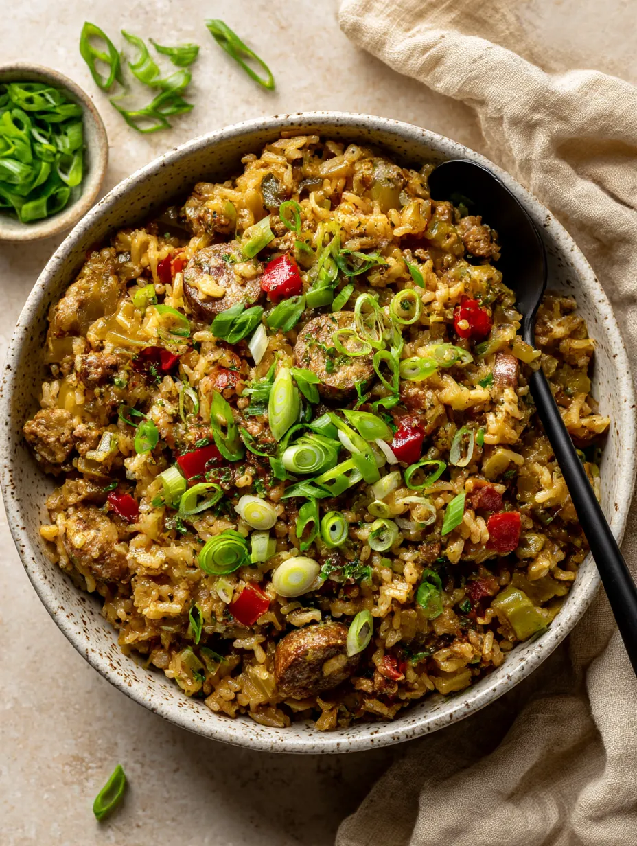 Dirty Cajun Rice with Sausage: One Pot Recipe!