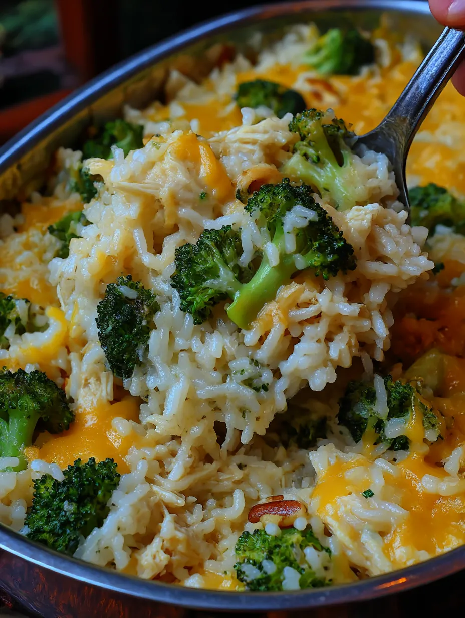 Broccoli, Rice, Cheese, and Chicken Casserole