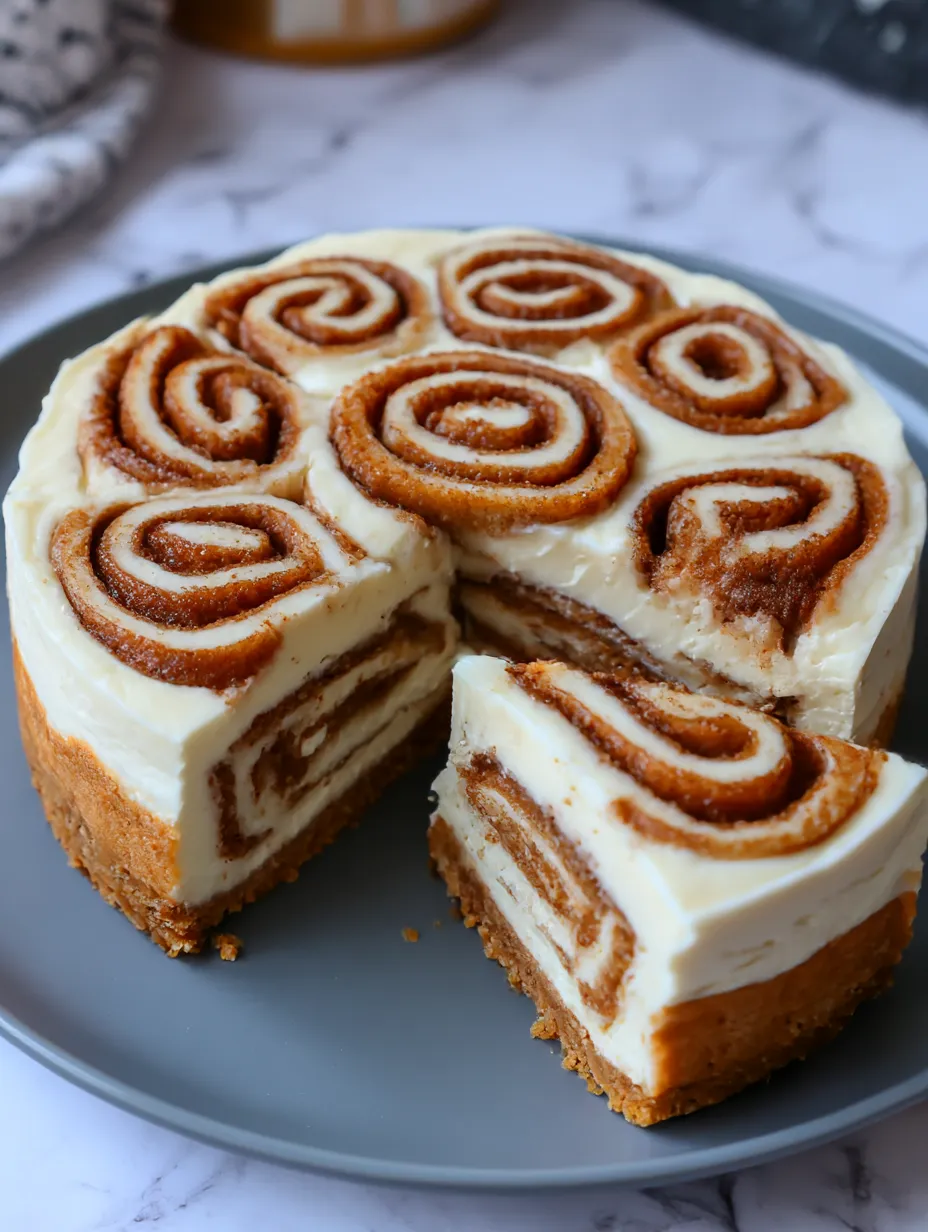 Cinnamon Roll Cheesecake