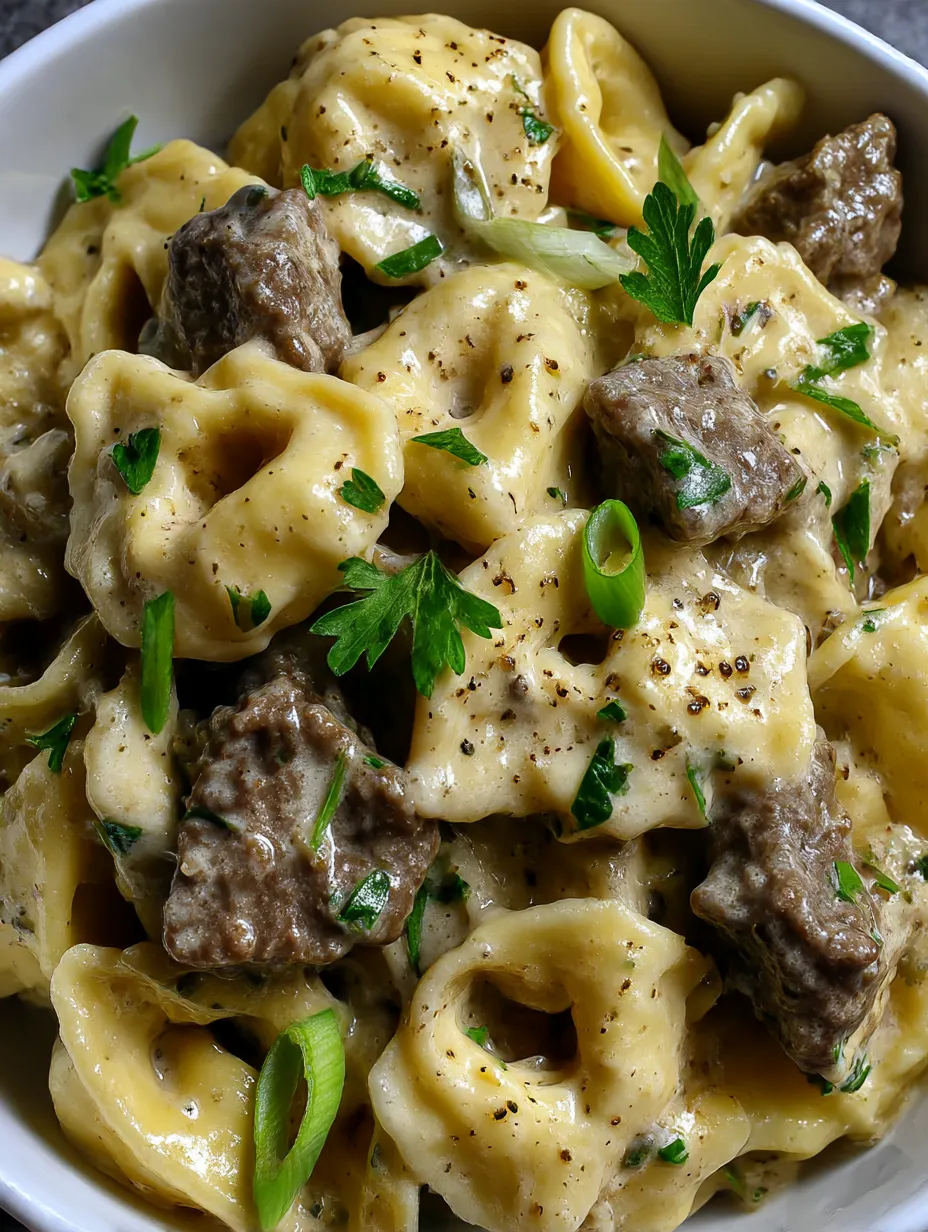 Philly Cheesesteak Tortellini Pasta
