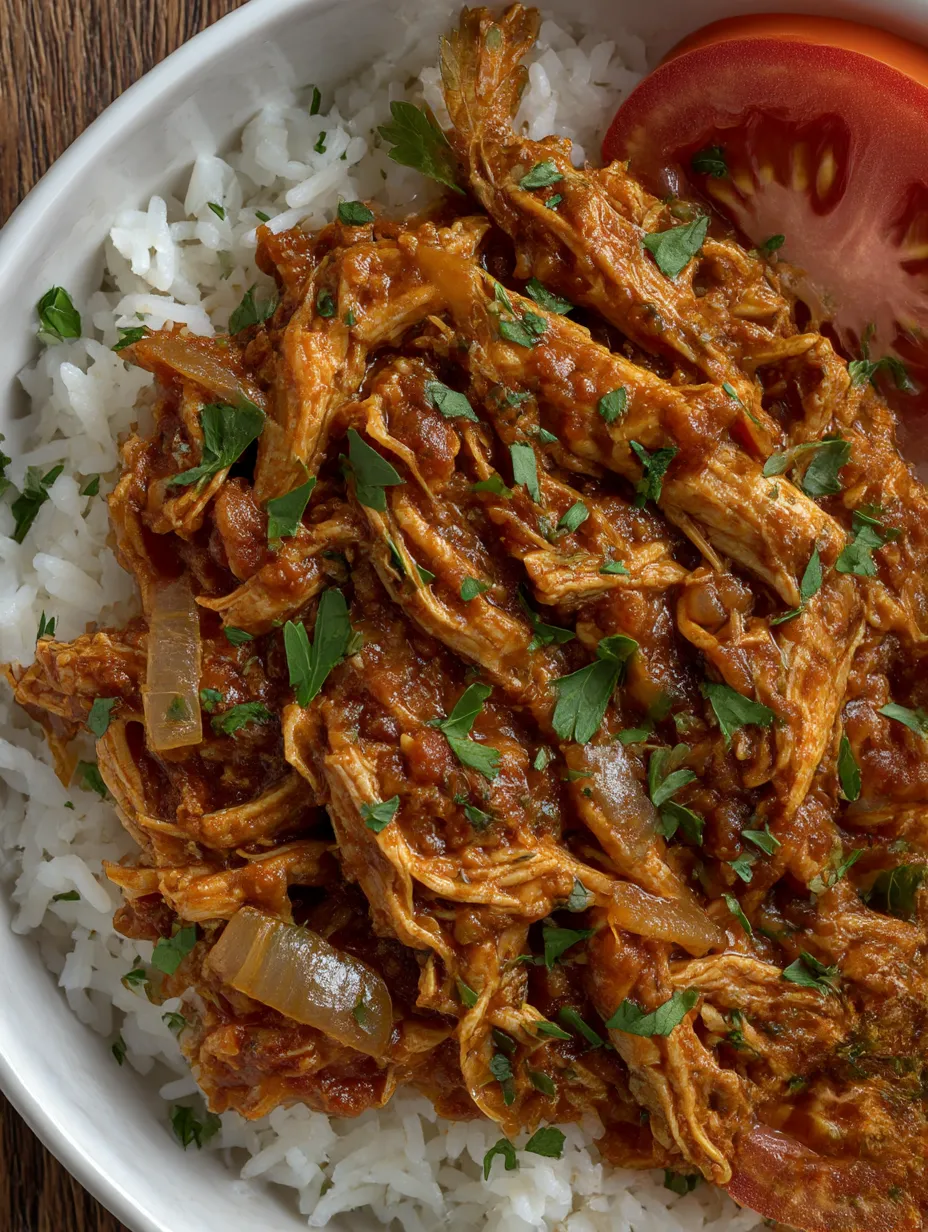 A bowl of Mexican Tinga de Pollo.