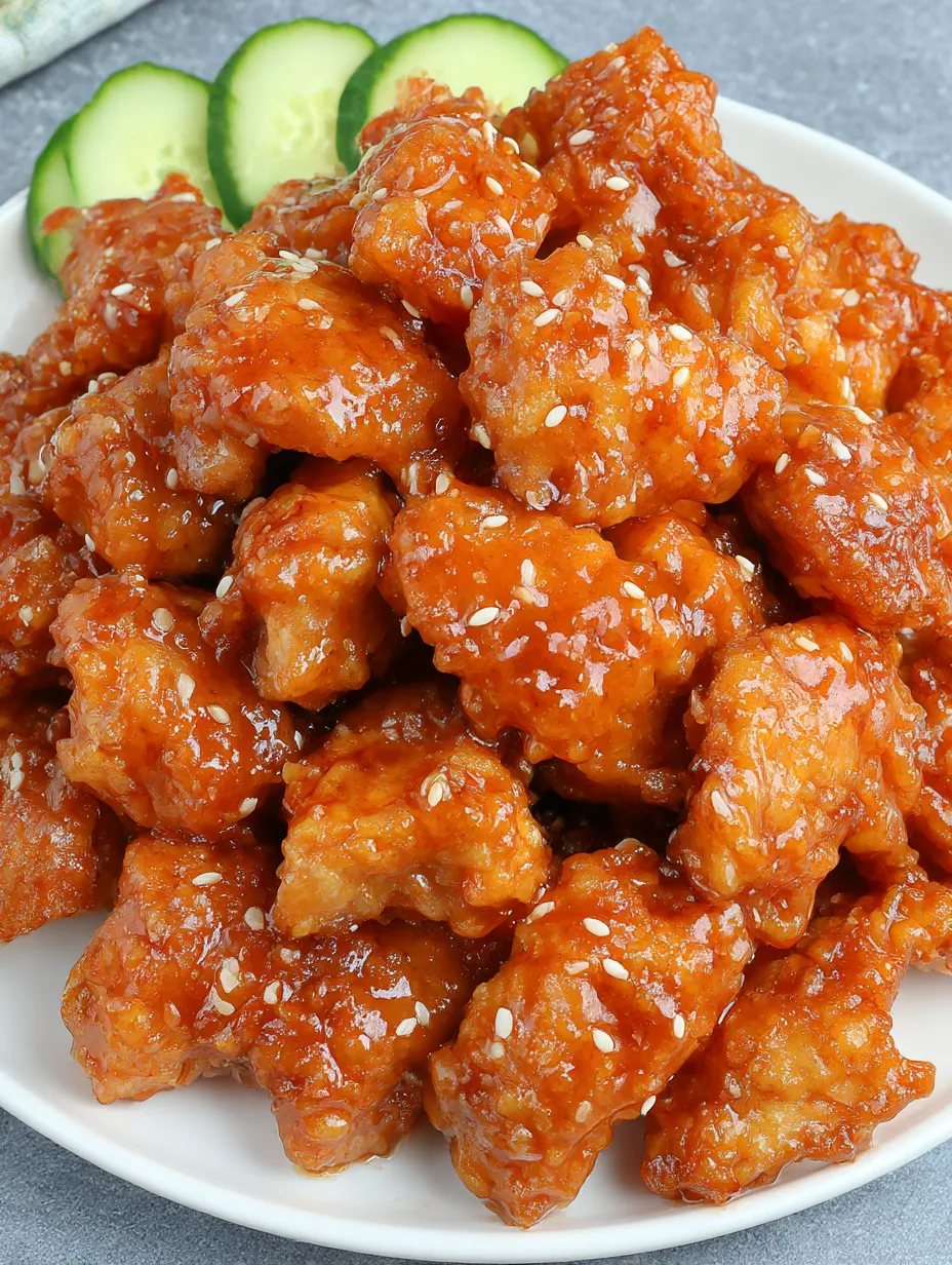 A plate of Chinese Honey Chicken.