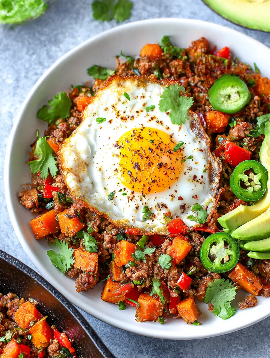 A bowl of Tex-Mex Sweet Potato Hash.