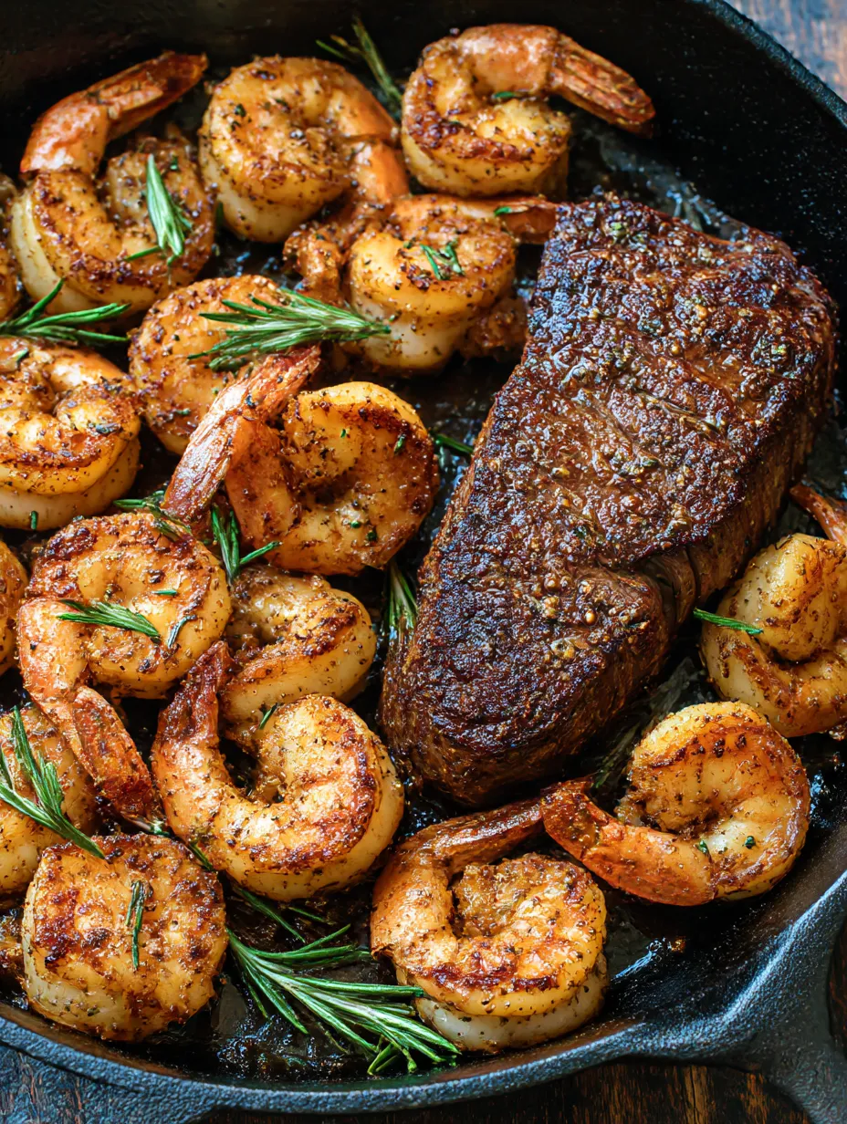 A delicious surf and turf recipe.