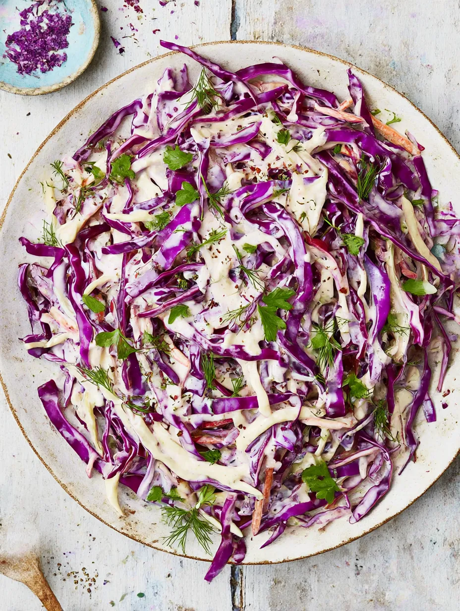A white plate with a salad on it.