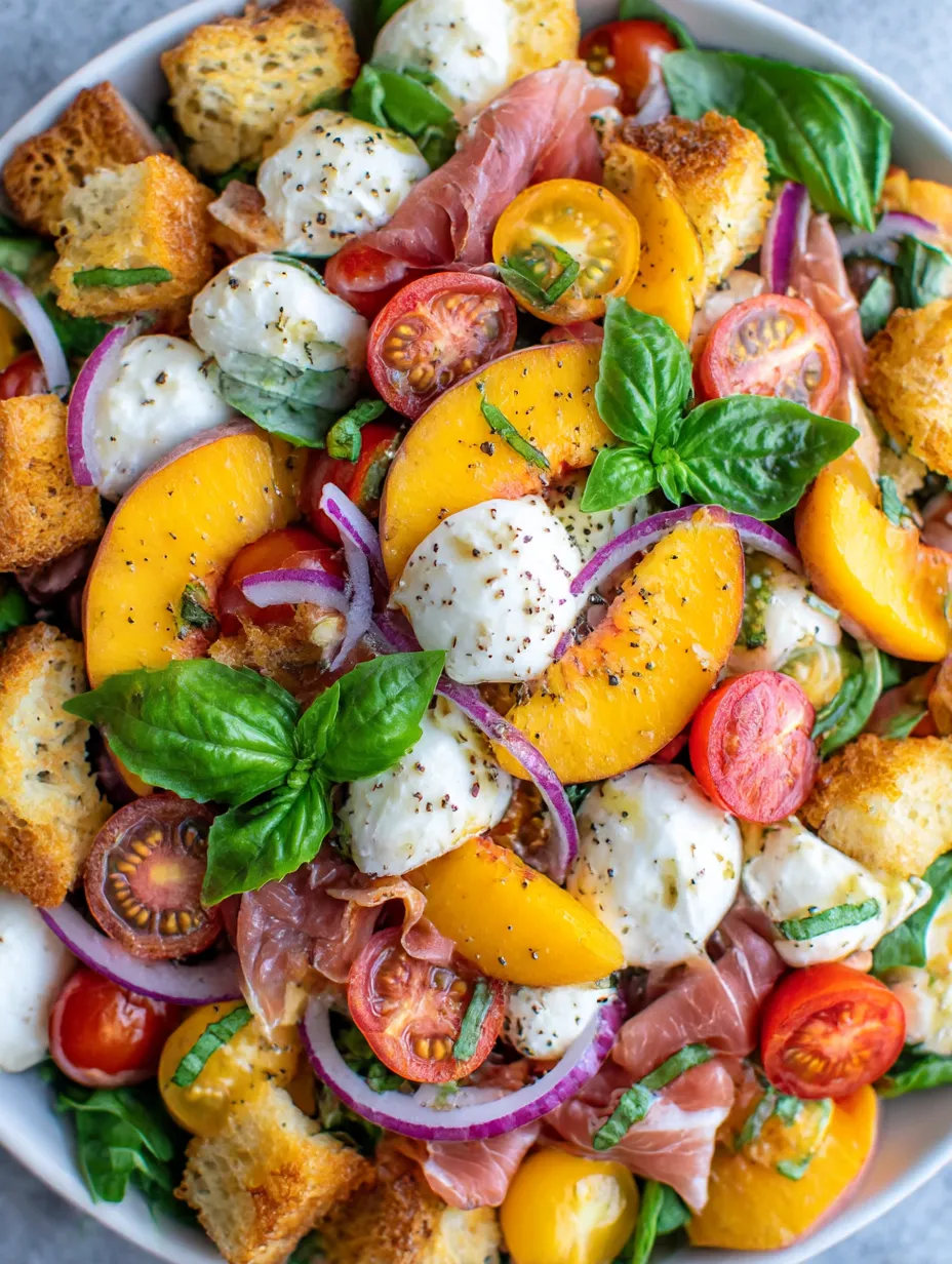 A salad with tomatoes, basil, and cheese.