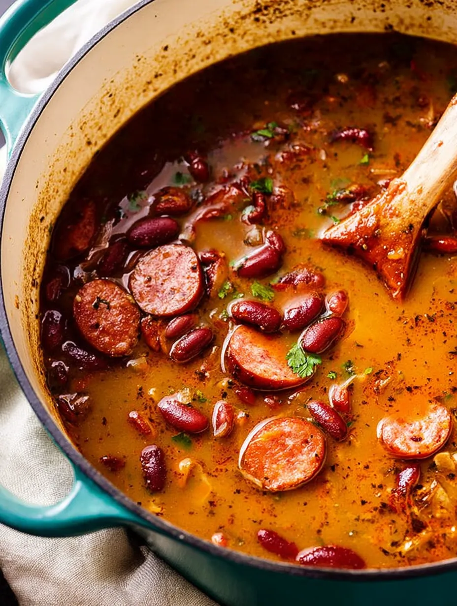 A bowl of red beans and rice.