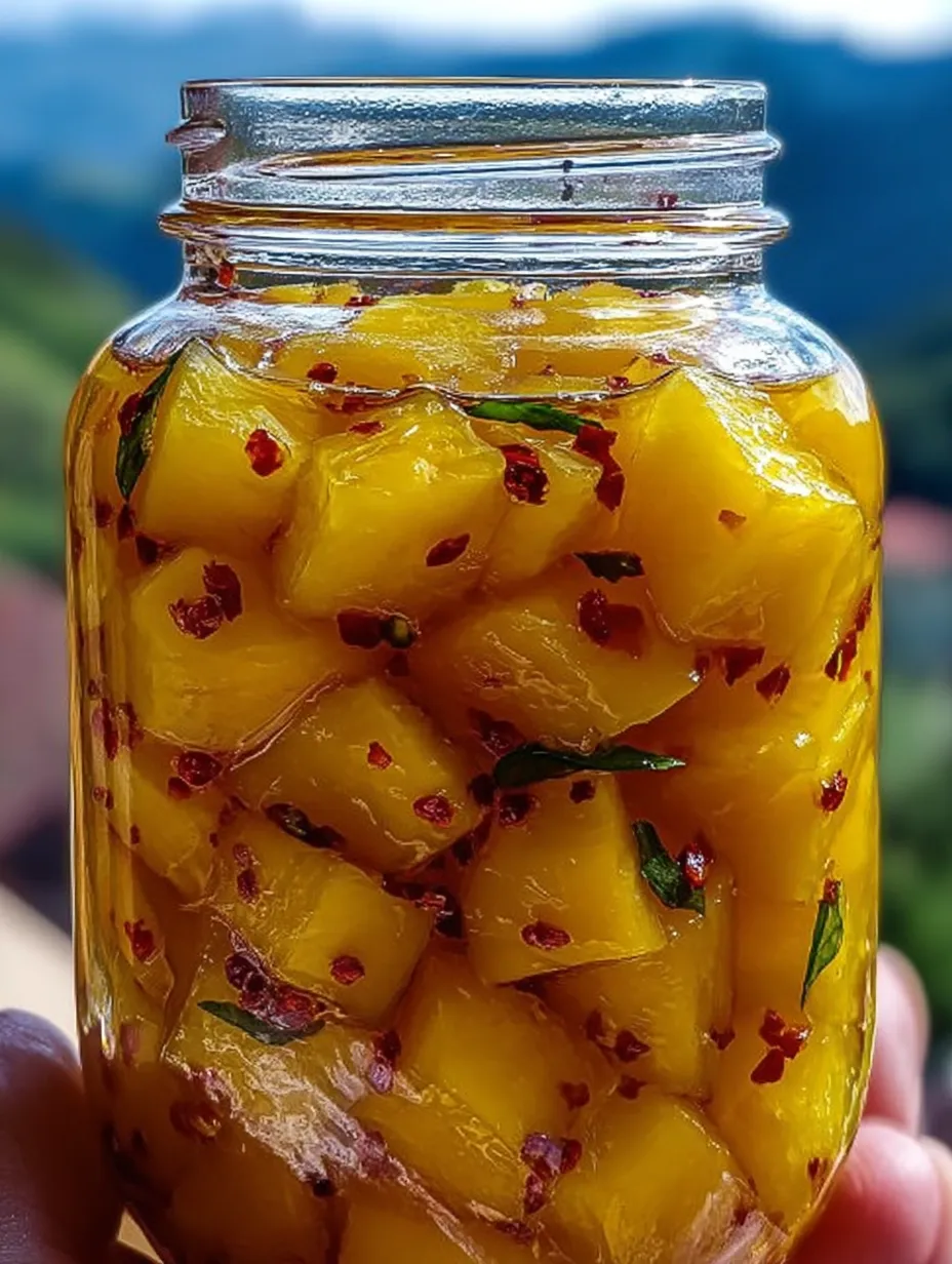 A jar of pineapple cowboy candy.