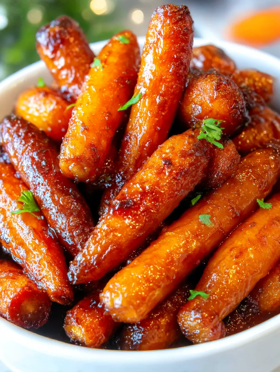 A bowl of sweet garlic carrots.