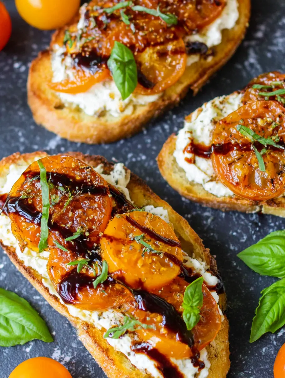 Garlicky Ricotta Tomato Toast.