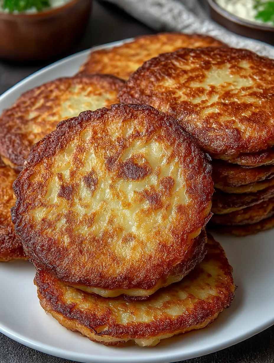 A stack of German potato pancakes.
