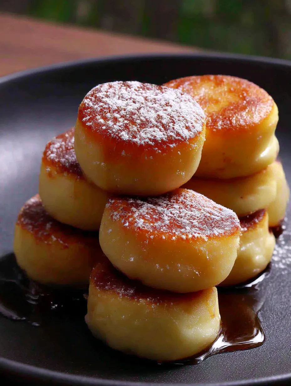 A stack of potato mochi.