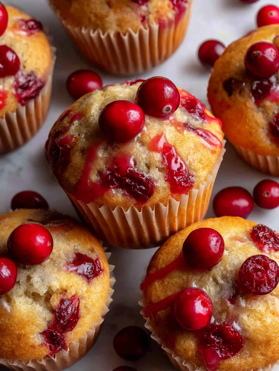 A muffin with cherries on top.