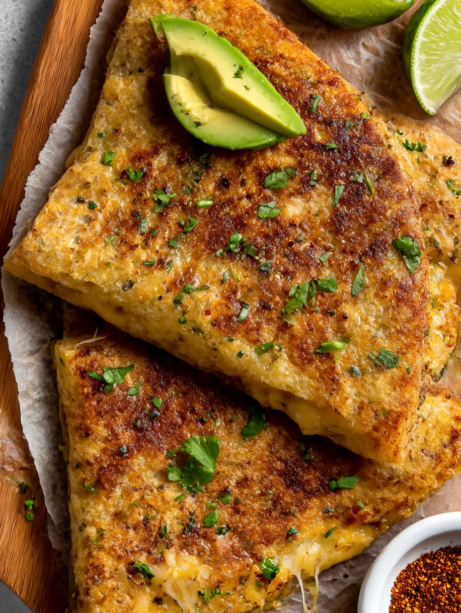 Two folded crispy chicken wraps with avocado and lime.