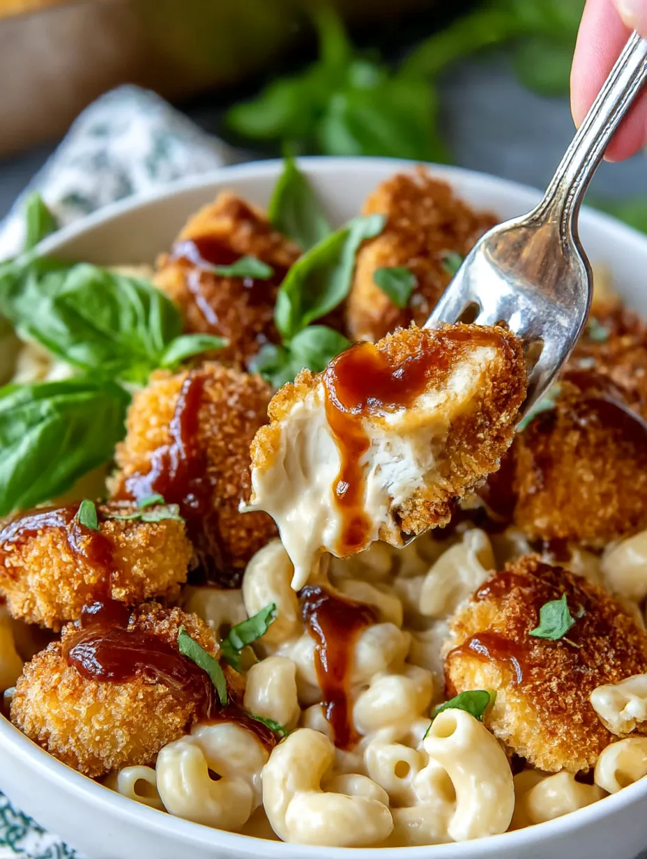 A spoon is in a bowl of mac and cheese.