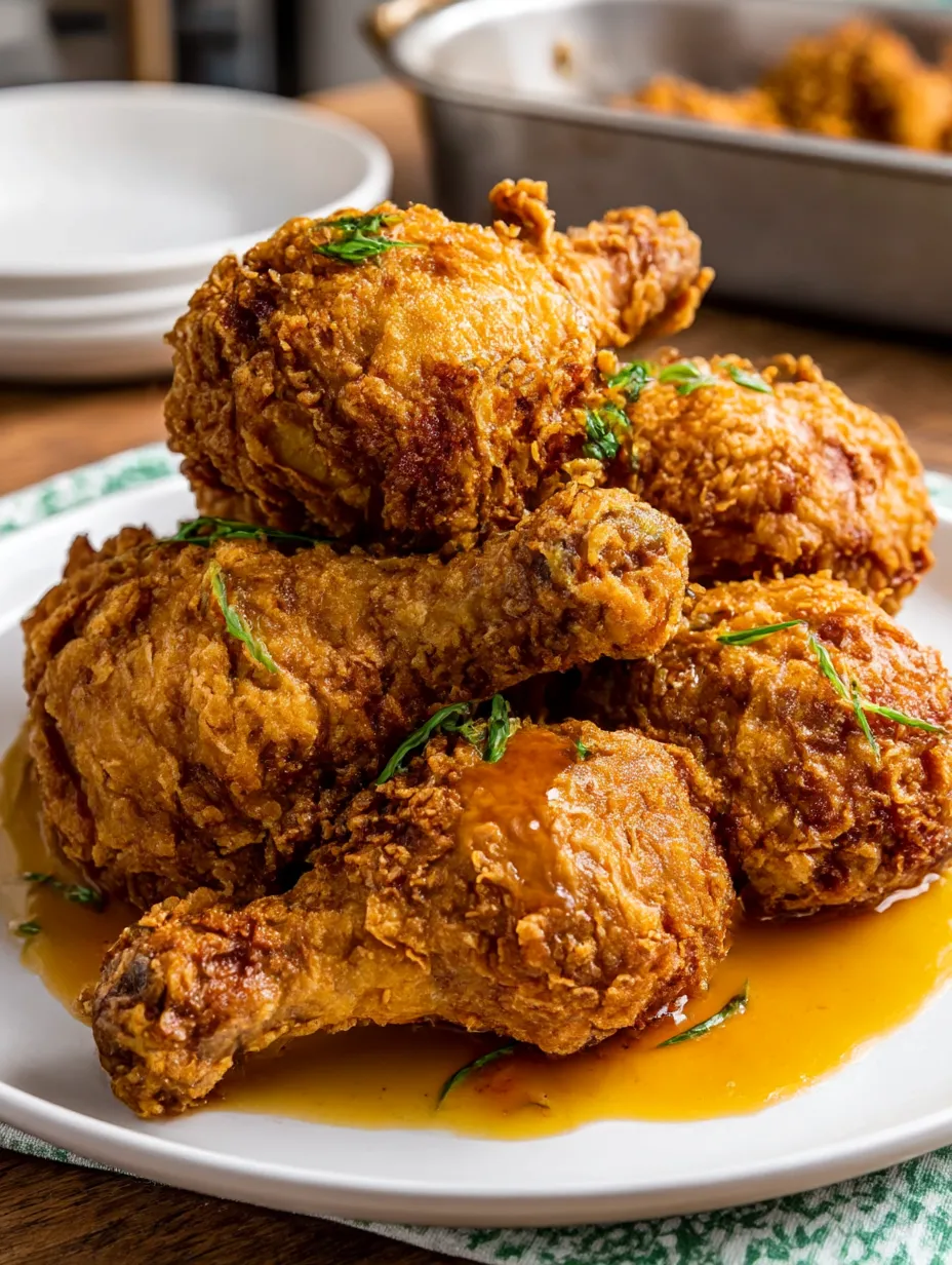 Crispy Fried Chicken on a plate.