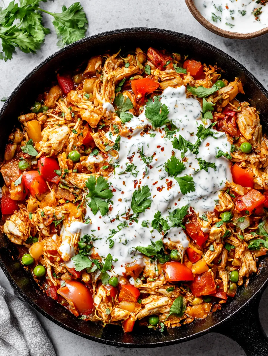 A dish of Mexican Pulled Chicken.