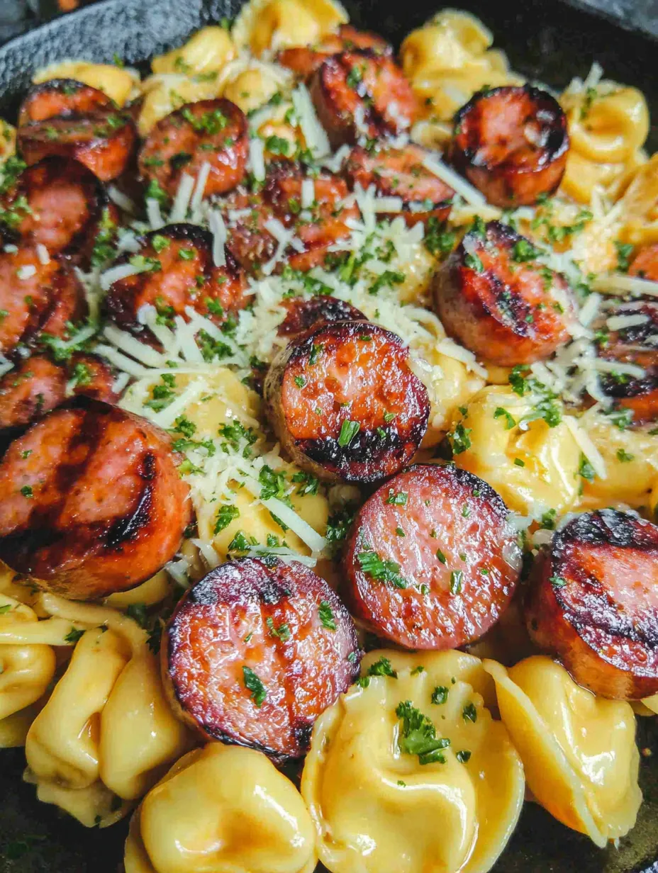 A plate of food with sausage and cheese.