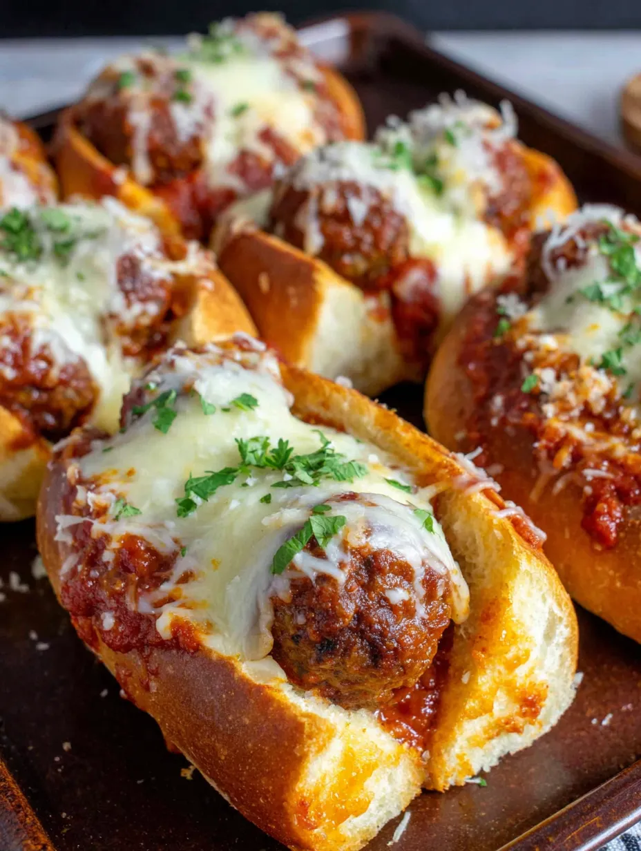 A plate of meatball sandwiches.