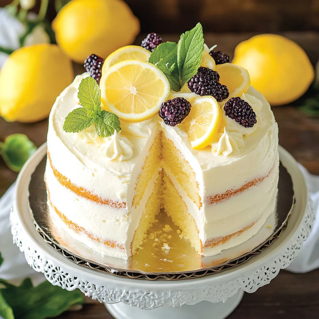 Lemon Mascarpone Layer Cake