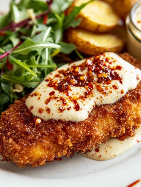 Crispy Hot Honey Feta Chicken