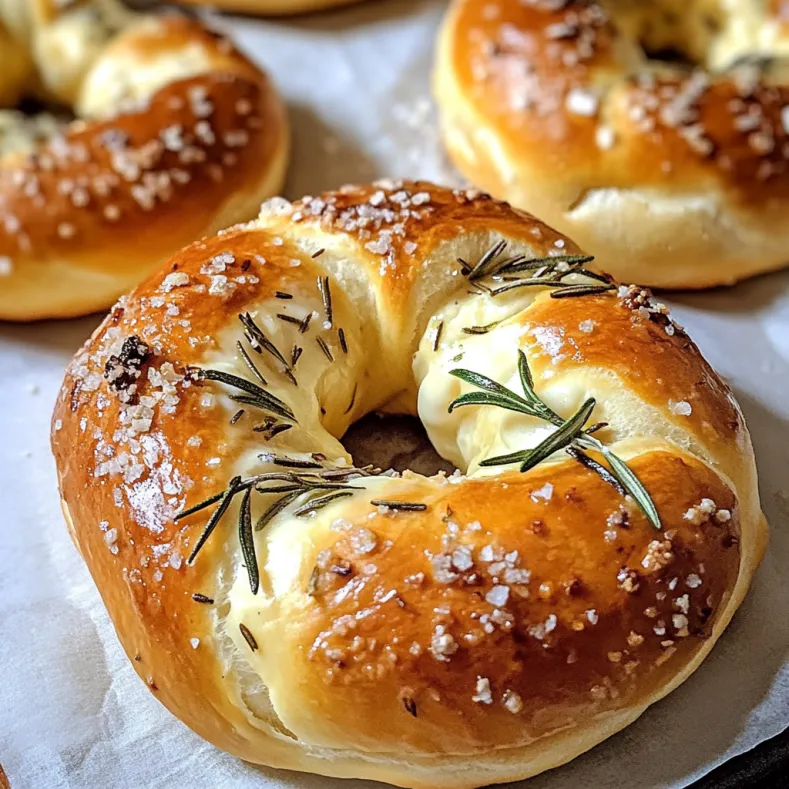 Mozzarella Stuffed Rosemary Parmesan Soft Pretzels Recipe