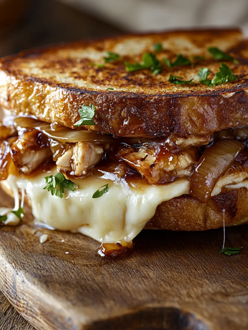 BBQ Chicken Grilled Cheese Sandwich
