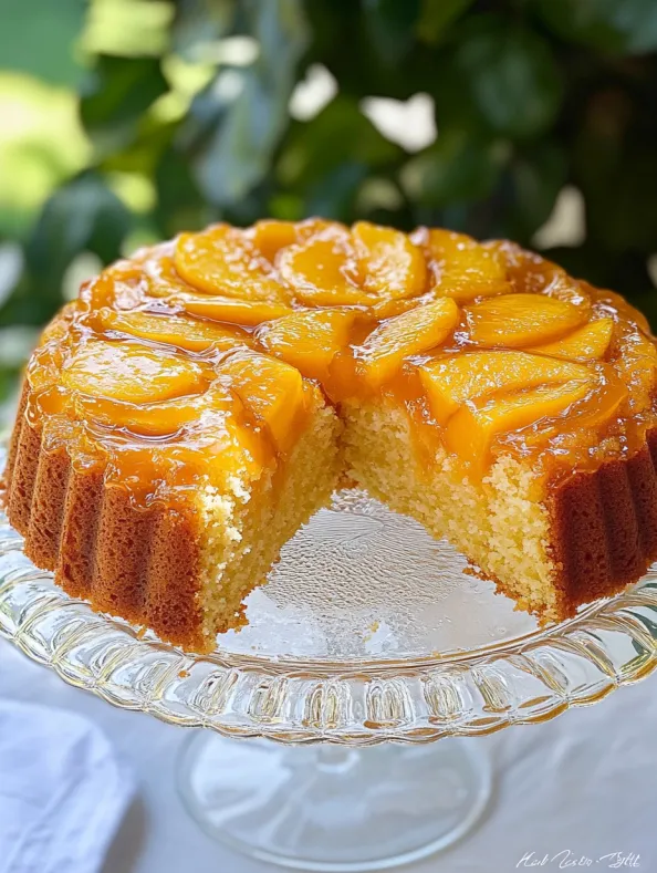 Easy Peach Upside Down Cake