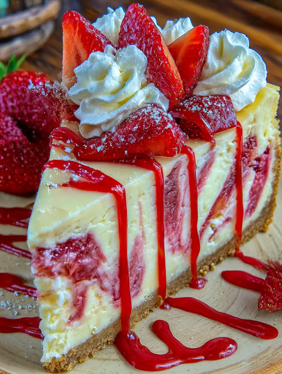 White Chocolate Strawberry Cheesecake