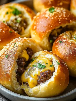 Garlic Parmesan Cheeseburger Bombs