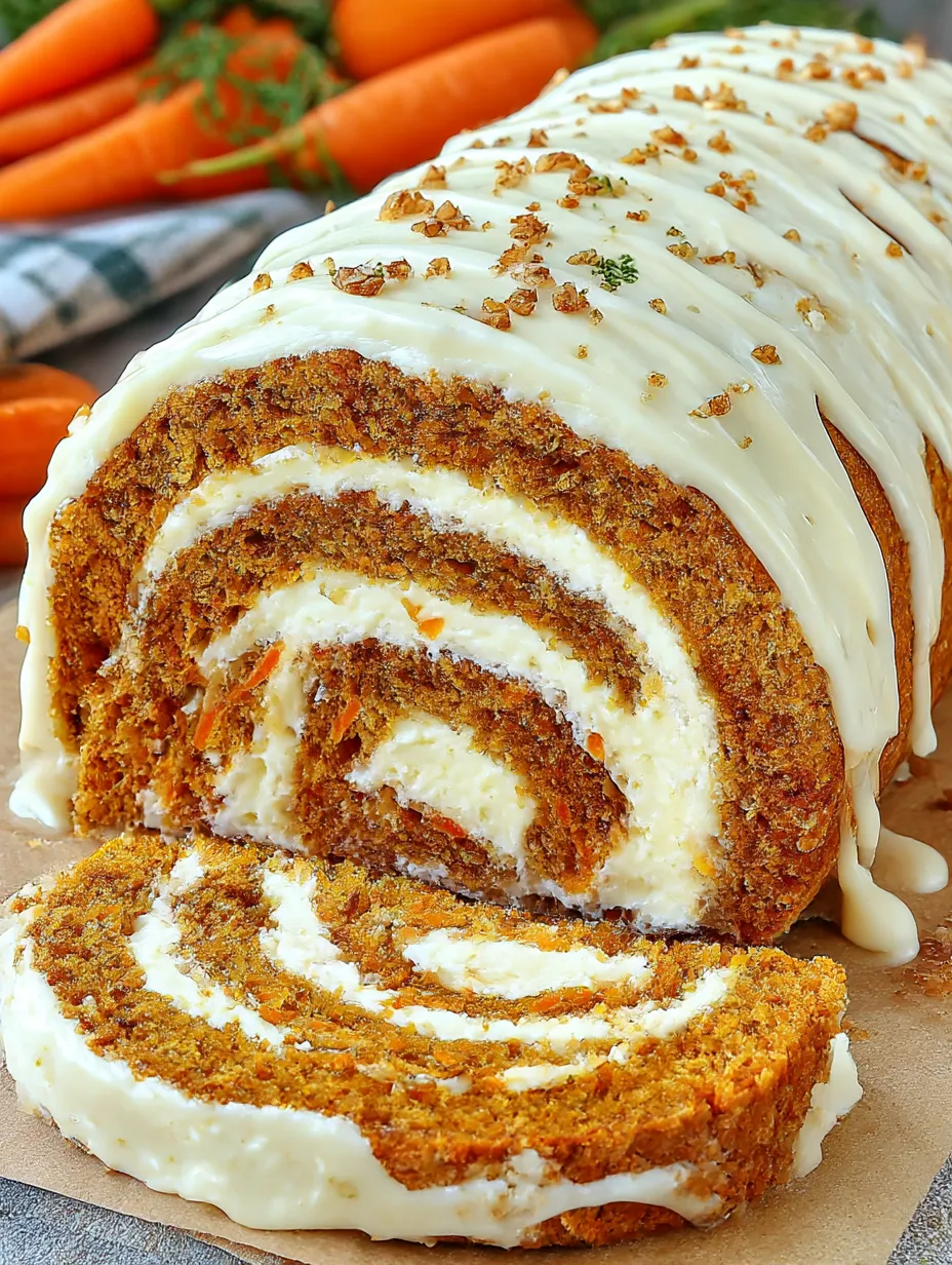 Pumpkin Carrot Roll with Cream Cheese Filling