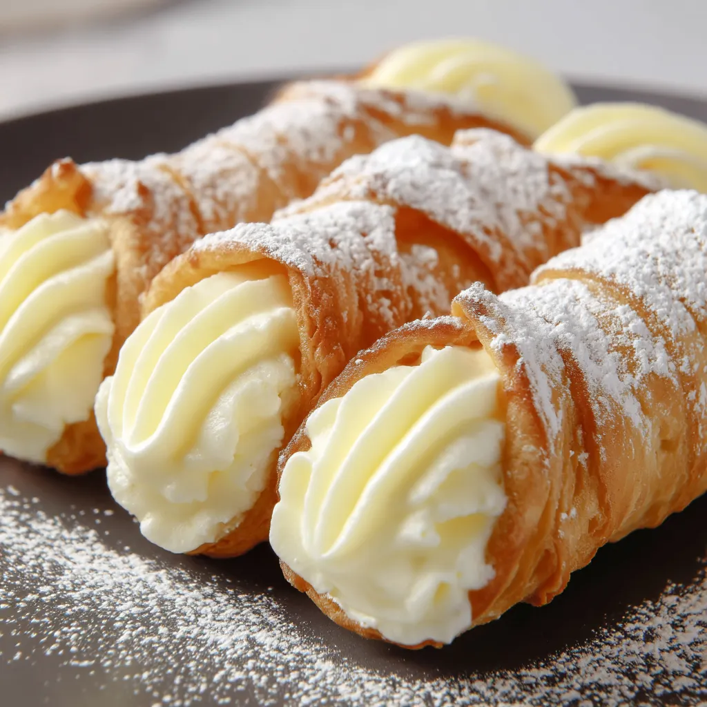 Italian Cream Stuffed Cannoncini