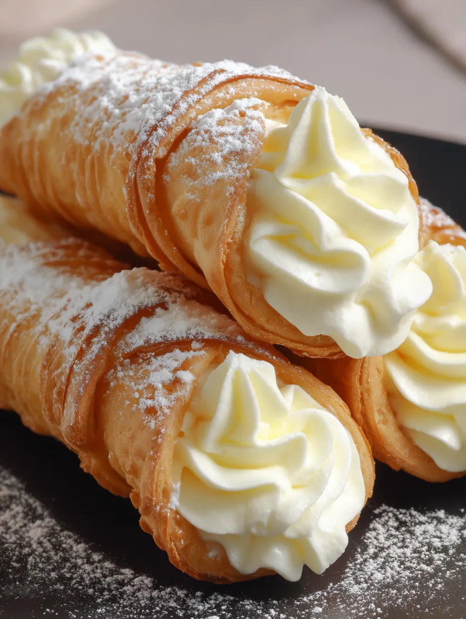 Italian Cream Stuffed Cannoncini